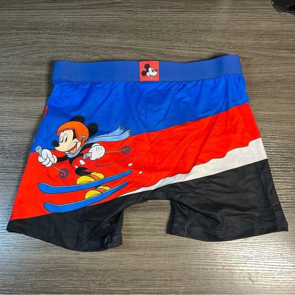 Disney NWT Mickey Mouse Skiing‎ Crazy Boxers Boxer Briefs LARGE